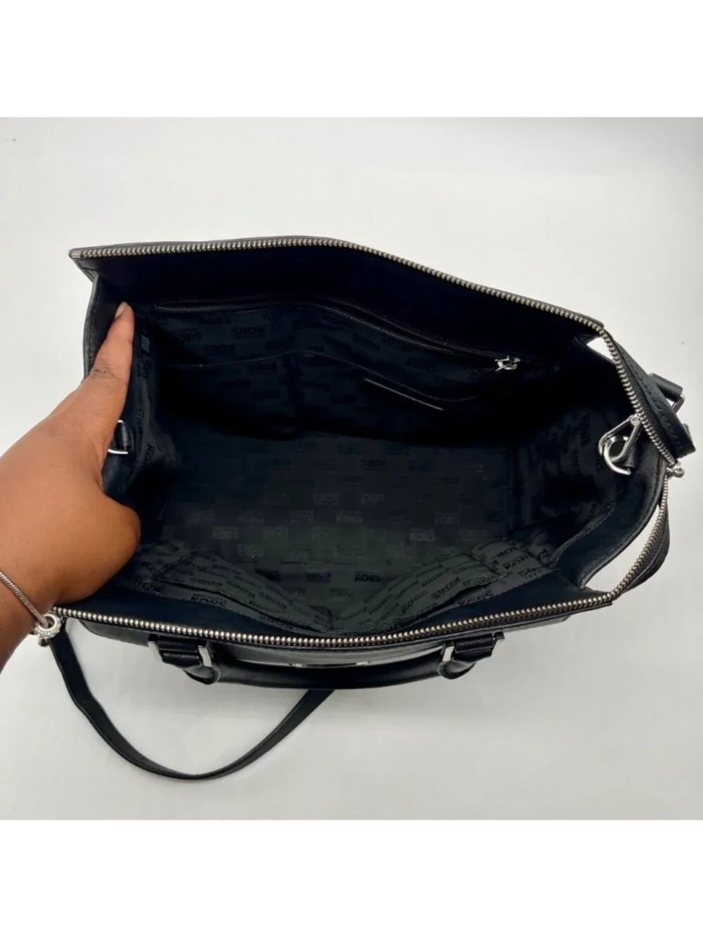 Michael Kors Grey Monogram Coated Canvas Satchel